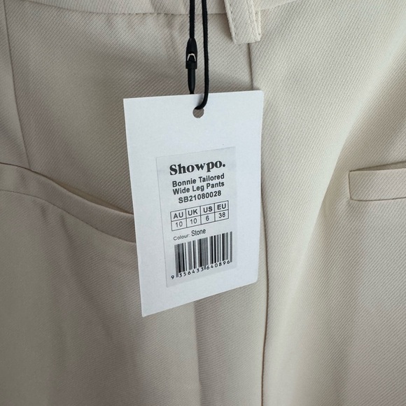 Showpo Bonnie High Waisted Tailored Wide Leg Pant in Stone - Picture 6 of 6